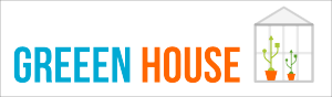 Logo Greeenhouse mit Haus türkis und orange